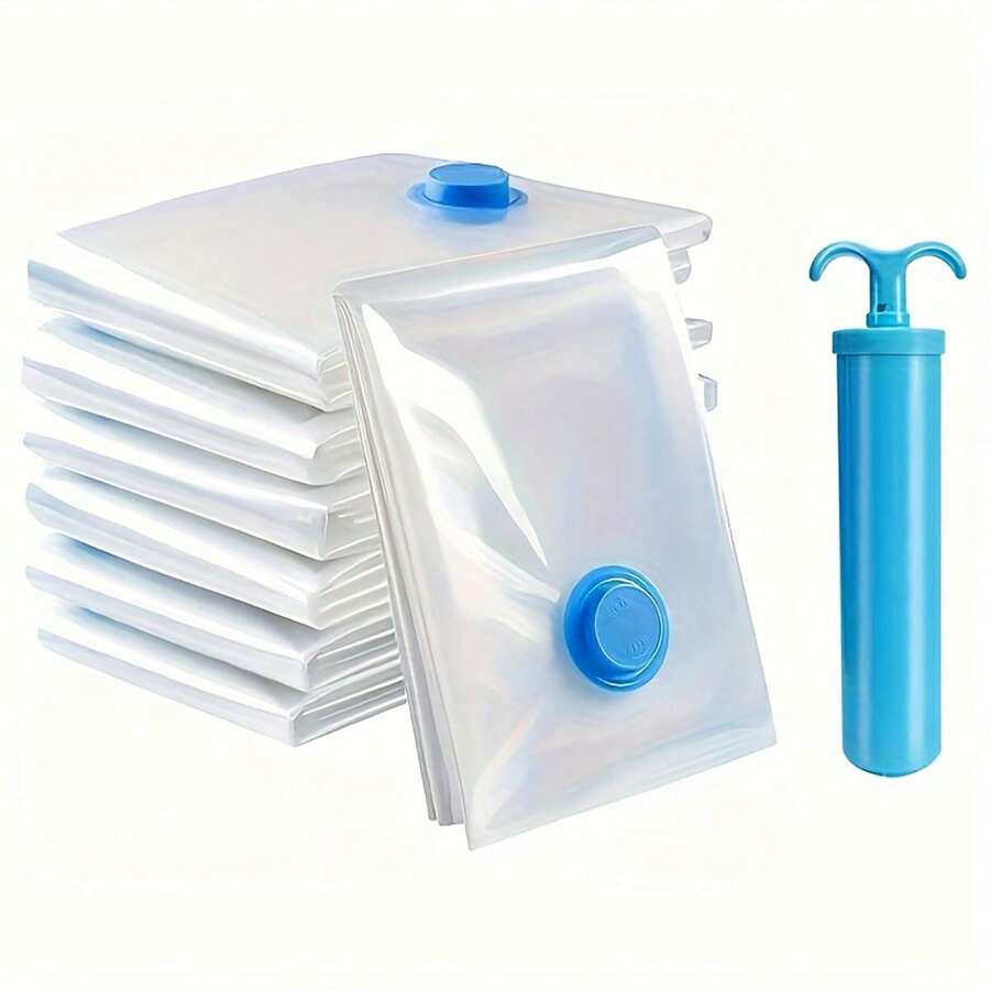 6pcs Heavy Duty Vacuum Storage Bags, Large Space Saving Transparent