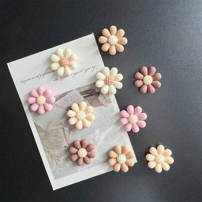 10 st Kylskåpsmagneter, Blomma Kylskåp Magneter, Kawaii Dekorativa Magneter, Personlig Kylskåp Magnet För Kök Office Whiteboard skåp Skåp Och Diskmaskin, Köksinredning, Heminredning