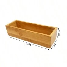 Caja De Almacenamiento Rectangular Made Of Bambú And Madera To Organize Objects On The Table. - 26.5*9*6.5CM - View 1