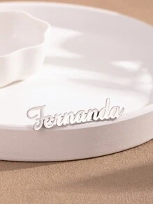1 Stück personalisierter Namensschild Anstecker, individualisierter Namensaufkleber Pin, minimalistischer Anstecker, Buchstabenkombination Revers Pin, Brautjungfer Geschenk, Geburtstags Weihnachtsgeschenk, Geschenk für Freundin