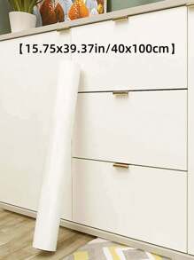 1m/3m 白色 PVC 防水自粘墙纸、DIY 橱柜门家具翻新贴纸、桌面覆盖物 - 米色 - 查看 10
