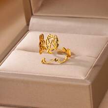 1 Chiếc Nhẫn Tên Hoa Tháng Tùy Chỉnh Cho Phụ Nữ Nhẫn Thép Không Gỉ Cá Nhân Hóa Trang Sức Hoa Tùy Chỉnh Phụ Kiện Ngón Tay Hàng Ngày Quà Tặng Sinh Nhật Đám Cưới Giáng Sinh - Nhiều màu - Xem 30