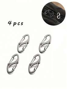 Bộ khóa kéo ba lô 2/4/6 chiếc, Kẹp khóa kéo chống trộm, Móc khóa kim loại đa năng Carabiner chữ S, Khóa kéo dễ kéo, Mặt dây chuyền móc chìa khóa chống thất lạc, Khóa kim loại di động hình chữ S để cắm trại và đi bộ đường dài ngoài trời, Phụ kiện DIY thủ công cho phụ nữ - Nhiều màu - Xem 12