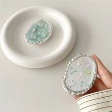 椭圆形彩色闪光水钻蝴蝶手机气囊支架金属伸缩休闲桌面 - 彩色 - 查看 2