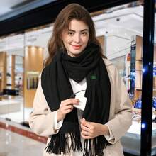 Khăn choàng cổ sưởi ấm bằng điện mùa đông, khăn choàng cổ sưởi ấm USB, khăn choàng cổ ấm áp mềm mại, 3 chế độ sưởi ấm cho đạp xe ngoài trời, trượt tuyết, quà tặng Giáng sinh - màu đen - Xem 4