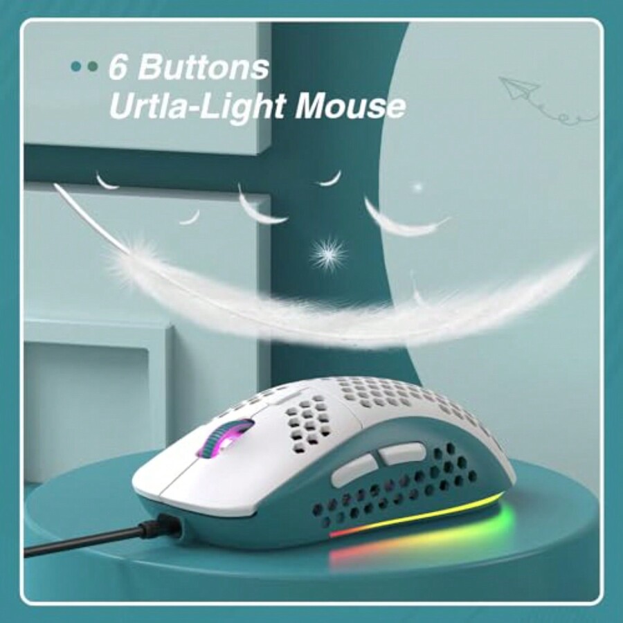 ZIYOU LANG Wired Gaming Keyboard And Mouse Combo+Coiled USB C Cable T60