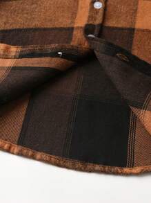 男童格纹休闲长袖衬衫，秋季