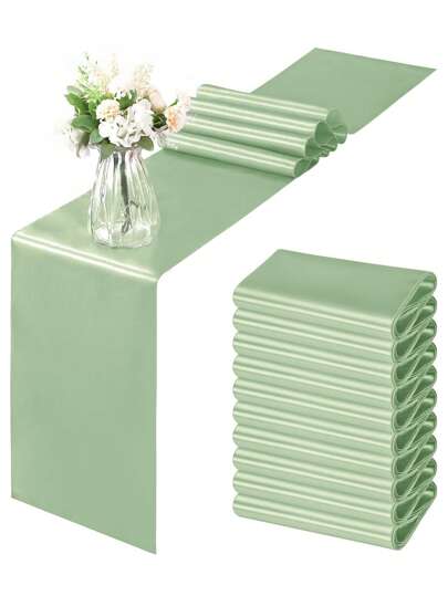 1 Roll Bohemian Satin Table Runner,Satin Silk Tablecloth European Table Runner,Table Decorations For Wedding,Party, Centerpieces Table Decorations.