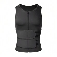 Neoprene Men's Sauna Sweat Vest Shapewear Waist Trainer Tummy Control Tank Top Body Shaper Fat Burner Abdomen Compression Workout Fitness Sports Gym