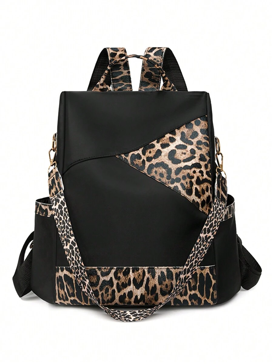 Fashion Women's Large Capacity Anti-Theft Travel Backpack With Color Blocking, Campus & Street Style
