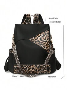 Fashion Women's Large Capacity Anti-Theft Travel Backpack With Color Blocking, Campus & Street Style