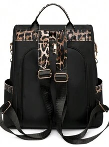 Fashion Women's Large Capacity Anti-Theft Travel Backpack With Color Blocking, Campus & Street Style