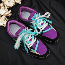 Men's Shoes: New Niche Heightened And Thin Breathable Board Shoes, Men's Platform Soles, Versatile Athleisure Fashion Shoes - 紫色 - 查看 2
