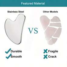 Dụng cụ cạo mặt bằng thép không gỉ, dụng cụ massage cạo kim loại cho mặt và cơ thể, thải độc bạch huyết, thìa cạo kem nền dạng que - Quà tặng Ngày của Mẹ - Nhiều màu - Xem 6