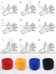 2pcs Boxing Hand Wraps, Suitable For MMA, Boxing, Fighting Training