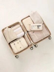 Bộ 8 khối đựng quần áo xương cá dày chống thấm nước, túi đựng đồ du lịch cho mẹ và bé - Be - Xem 5