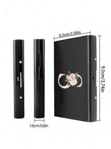 6 个卡槽卡套男士 S 射频识别模块铝合金超薄钱包钱包金粉印花钱包带粉色花卉字母 A-Y 满足日常收纳需求携带方便适合工作购物派对赠送给家人朋友情侣生日礼物纪念品卡夹钱包名片夹信用卡夹