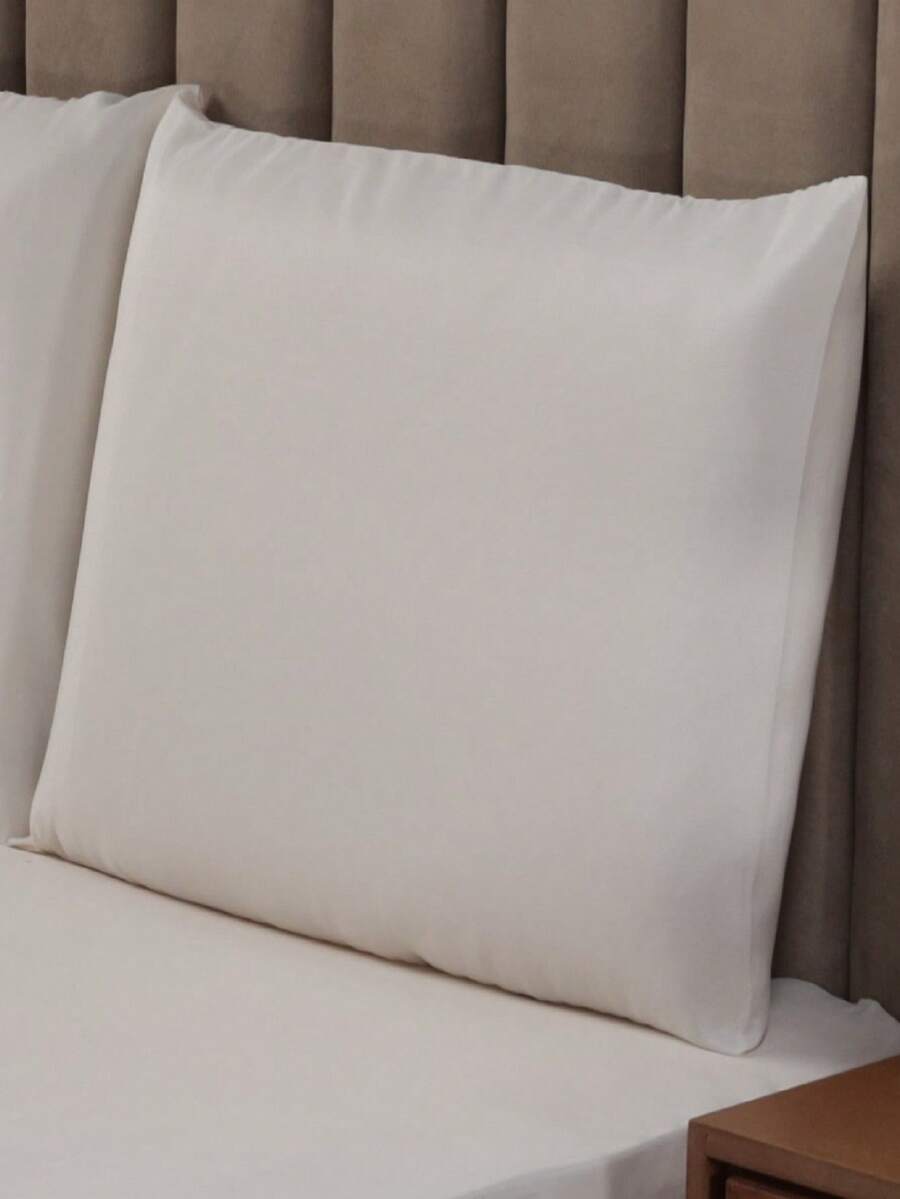 Single Pillowcase 170 Thread Count Microfiber Plain Colors - 米色 - 查看 1