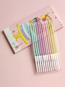 12pcs/24pcs Colorful Swirl Birthday Candles, Cake Decorations, Electric Birthday Cake Decorations, Cake Toppers, Baking Decorations, Cake Decorating Supplies, Suitable For Party Decorations, Baking And Celebrations - Colored Twist Candles, Suitable For Special Occasions And Back To School Season - Macaron Color - View 1