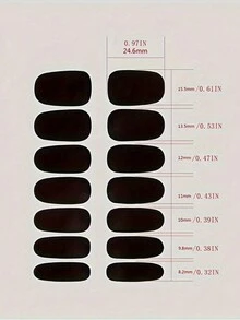 1 张圣诞系列自粘式全覆盖美甲贴纸 - 酒紅色 - 查看 4