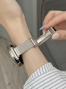 1条18mm/20mm/22mm女士磁扣麦穗耳金属表带，适用于华为GT4 41mm/GT 3智能手表 - 20mm - 查看 5