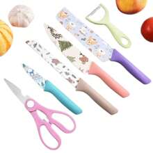 Conjunto de cuchillos de 6 piezas, caja de regalo de navidad, conjunto de cuchillos de cocina, conjunto de cuchillos afilados.