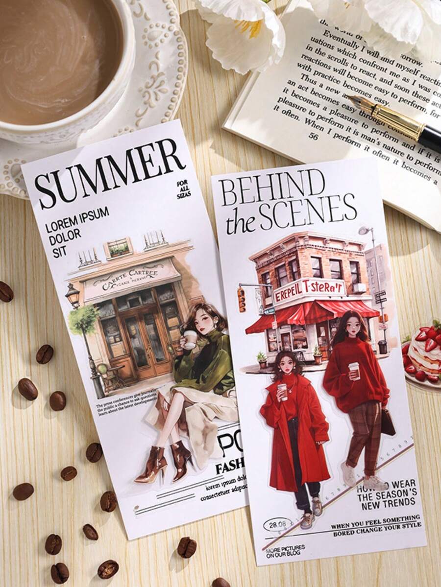 10Piece Elegant Phantom Series PET Waterproof Adhesive Decal Set