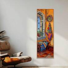 1 件/3 件墨西哥庄园带框印刷帆布艺术、静物植物墙艺术、客厅高窄墙艺术、入口墙面装饰 - 彩色 - 查看 9