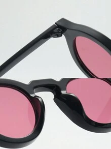 1 pereche ochelari de soare unisex vintage cu ramă rotundă minimalistă (potriviți pentru condus, călătorii, vacanță, activități casual în aer liber, utilizare zilnică) pentru vacanță de vară la plajă, în aer liber, călătorii