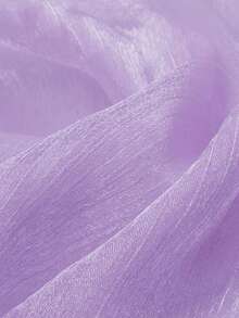 1 mảnh vải organza bóng sợi thủy tinh Icy Flower dùng cho áo tay rộng và váy Han Fu - Màu tím - Xem 5