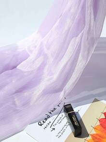 1 mảnh vải organza bóng sợi thủy tinh Icy Flower dùng cho áo tay rộng và váy Han Fu - Màu tím - Xem 3