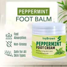 Kem dưỡng chân bạc hà 60ml, tẩy tế bào chết và nuôi dưỡng, với chiết xuất lô hội, chiết xuất bạc hà, axit salicylic, dưỡng ẩm và nuôi dưỡng chân, phù hợp với mọi loại da - trắng - Xem 8