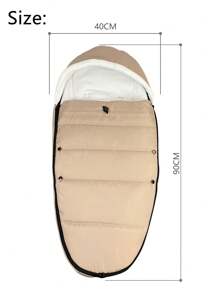 1 件通用婴儿推车脚套，加厚，防风，防水，冬季保暖 - 卡其 - 查看 5