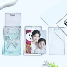 蝴蝶卡通卡片盒透明学生校园证件卡公交卡夹保护套 - 彩色 - 查看 7