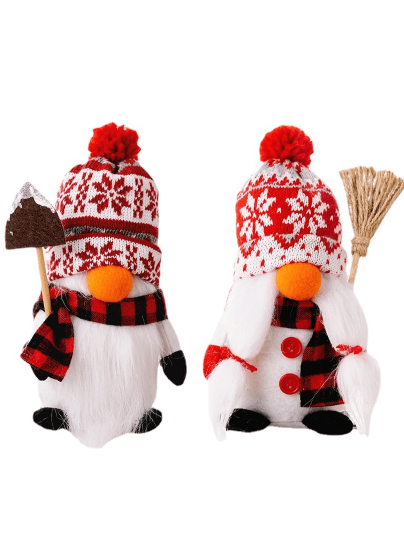 1 Pc Thanksgiving Fur Ball Hat Penguin Dwarf Holding Shovel Broom Gnome Dwarf Decoration Couple Christmas Decoration Supplies Christmas Snowman Ornaments Christmas Knitted Hat Rudolph Decoration. Cloth Decoration Living Room Restaurant Desktop Festive Atmosphere Ornaments Home Decoration Best Gifts Birthday Christmas Decorations Room Decor