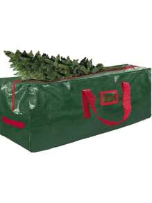 1 件防水圣诞树储物袋，人造圣诞树储物袋，圣诞礼品树袋，配有坚固耐用的手柄和标签卡槽，绿色/红色拉链储物袋，适合 7.5/9 英尺人造圣诞树，大容量收纳袋 - 彩色 - 查看 1