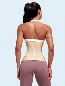Đai định hình eo cho nữ Đai định hình thể thao Đai định hình eo đồng hồ cát Shapewear - Màu be - Xem 6