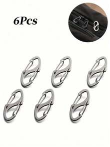 Bộ khóa kéo ba lô 2/4/6 chiếc, Kẹp khóa kéo chống trộm, Móc khóa kim loại đa năng Carabiner chữ S, Khóa kéo dễ kéo, Mặt dây chuyền móc chìa khóa chống thất lạc, Khóa kim loại di động hình chữ S để cắm trại và đi bộ đường dài ngoài trời, Phụ kiện DIY thủ công cho phụ nữ - Nhiều màu - Xem 14