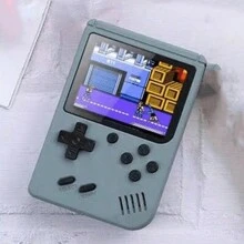 1pc Retro Handheld Game Console, Nostalgic Gift, Macaron Color Puzzle Gaming Device Toy