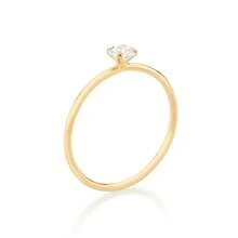 WHITE Gold Plated Solitaire Ring; 513053 Rommanel