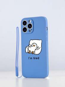 1pc Blue TPU Cartoon Duck Pattern Shockproof Phone Case And 1pc Blue Silicone Hand Strap Suitable For Phone Cases/Matching Phone Cases/Phone Cases With Lanyard/Wrist Strap Phone Cases/Fun Phone Cases/Android Phone Cases/ Phone Cases/ Phone Cases/OPPO Phone Cases/Galaxy A51 4G/Galaxy A52/A52s 5G/Galaxy S23 Ultra/Galaxy A13 4G/Galaxy A12/Galaxy S22 Ultra/OPPO A54/Galaxy A54 Waterproof Anti-Fall Scratch Resistant
