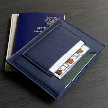 Customized 1pc Portable Overseas Men Women Travel Document Card Holder Korean Version Smooth PU Leather Organizer For Passport Wallet And Bank Bards Multifunctional Ticket Passport Cover Holder Card Bag