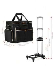 Rolling Teacher Bag With Wheels, Teacher Tote Bag With Detachable Trolley, Wh... - 1 - View 6