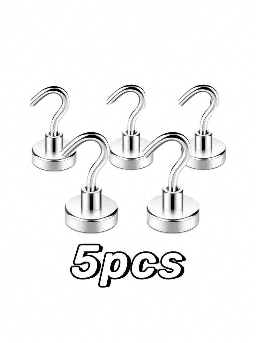 5pcs Heavy Duty Hooks, Powerful Neodymium Metal With