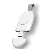 1pc USB Charger For Apple Watch, Magnetic Travel Wireless Charger Compatible With Apple Watch Series Ultra 9 8 7 6 SE 5 4 3 2, 44mm 42mm 40mm 38mm - White - View 1