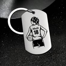 1 szt. spersonalizowany brelok do siatkówki z imieniem i numerem spikera dla mężczyzn lub kobiet