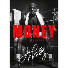 1 件无框励志拳击传奇迈克泰森拳击手海报帆布画成功金钱墙壁画适用于客厅家居装饰