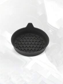 Car Silicone Cup Holder Pad, Black Round Non-Slip Waterproof Coaster Mat For Vehicles