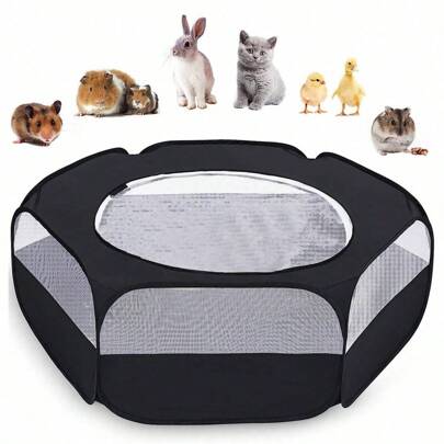 قطعة واحدة من روضة الحيوانات الأليفة القابلة للطي، حاوية خارجية/داخلية مع خيمة للتمرين واللعب