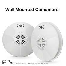 1080P HD WIFI Wall Mounted Camera With 16GB SD Card Wireless Connection With 800 MAh Rechargeable Battery Micro SD Card Up To 256GB Support Remote Viewing Motion Detection For Home Business Office Warehouse - 白色 - 查看 1